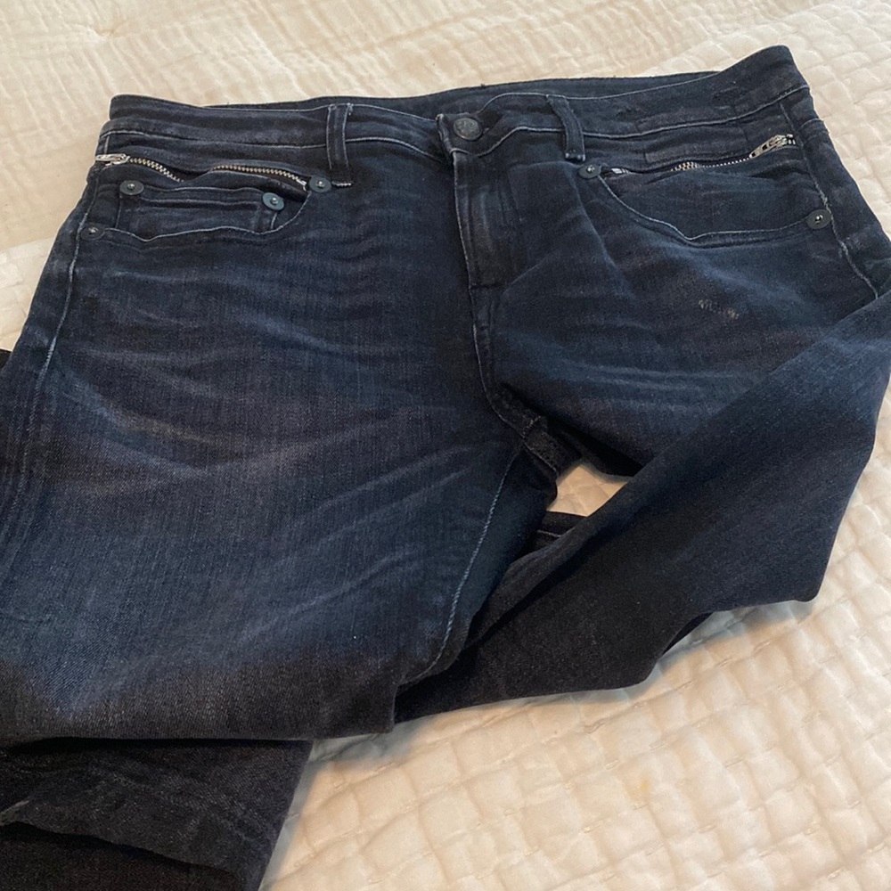 R13 biker boy jeans 29 stardust black